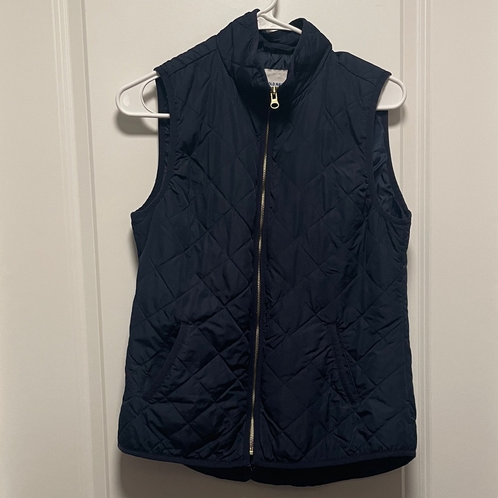 Old Navy Dark Blue Quilted Vest